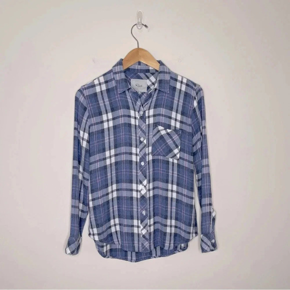 Rails Hunter Plaid Shirt Navy Candy White - Picture 4 of 12